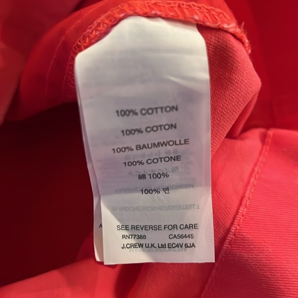 NWT J.Crew 3” Washed Coral Chino Shorts - Picture 9 of 11